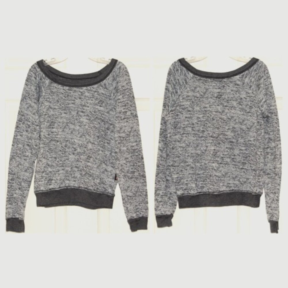 T2Love Girls Size 10, Distress Burnout Banded Sweatshirt, Combed Cotton Blend